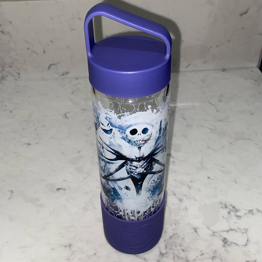 The Nightmare Before Christmas Glass Water Bottle